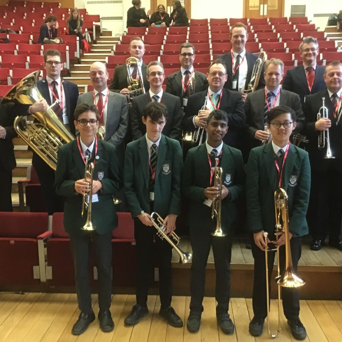 Langley Grammar School Brass band perform at Eton College